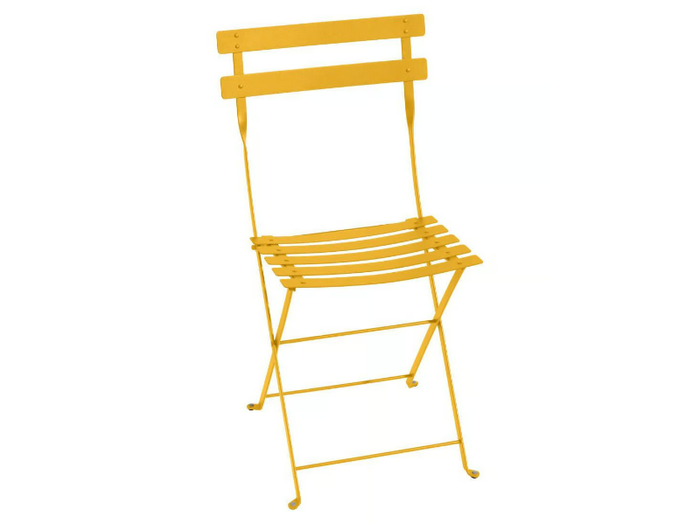 FERMOB - BISTRO CHAIR HONEY - Folding steel garden chair _ In Stock